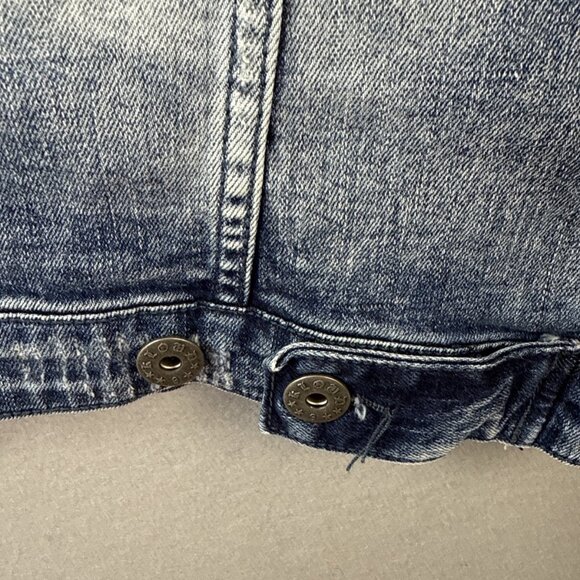 KLOUD9 Jeans Vest Mens Size XL Patchwork Embroidered Biker Rocker Acid Wash Y2K - Picture 11 of 13